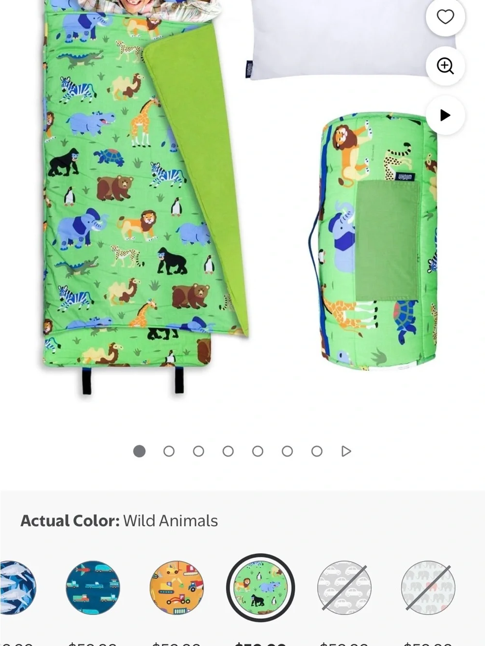 Wildkin Original Nap Mat with Pillow for Boys and Girls,Hook and Loop Fastener